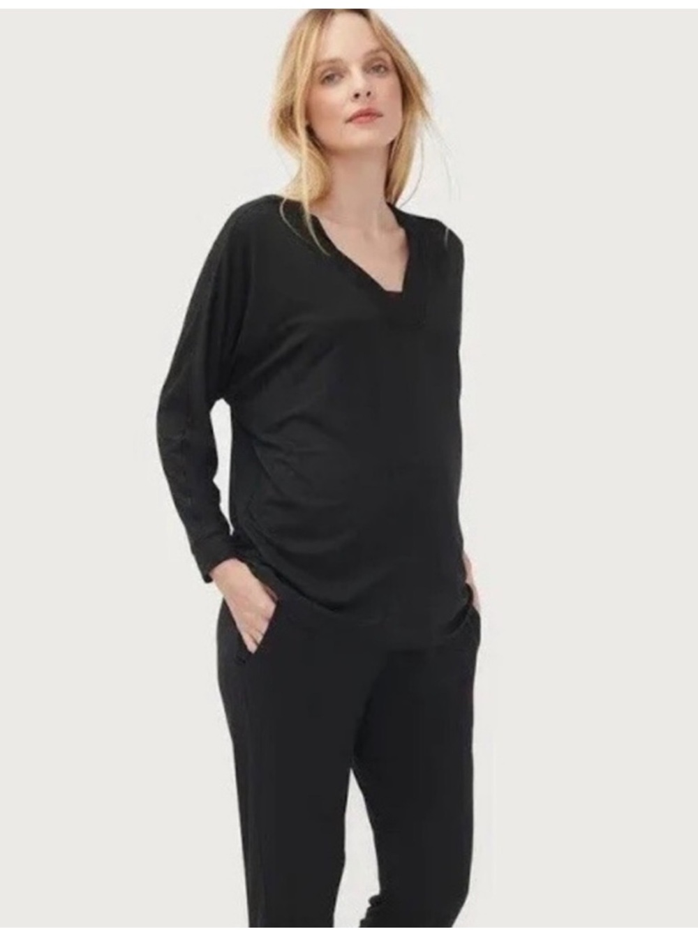 Hatch The Visitor Top, Maternity Black, Size XS